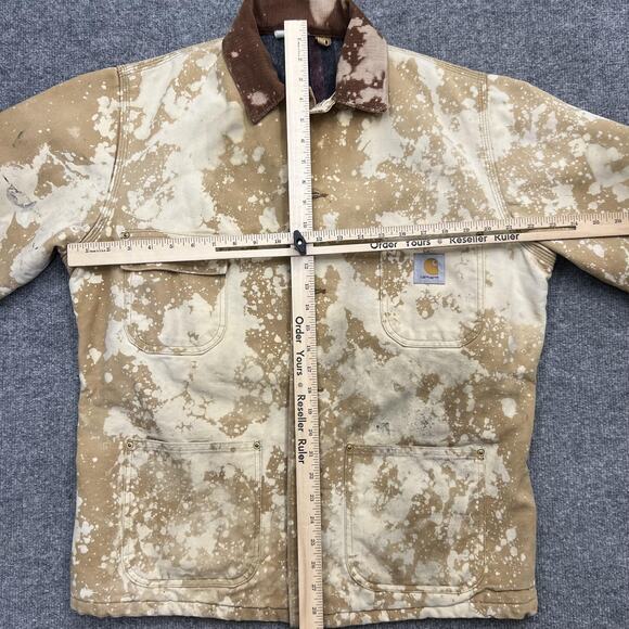 Vintage Carhartt Chore Jacket Mens Large Blanket Lined Canvas Workwear 90s - Picture 7 of 9